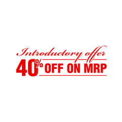 40 off on mrp