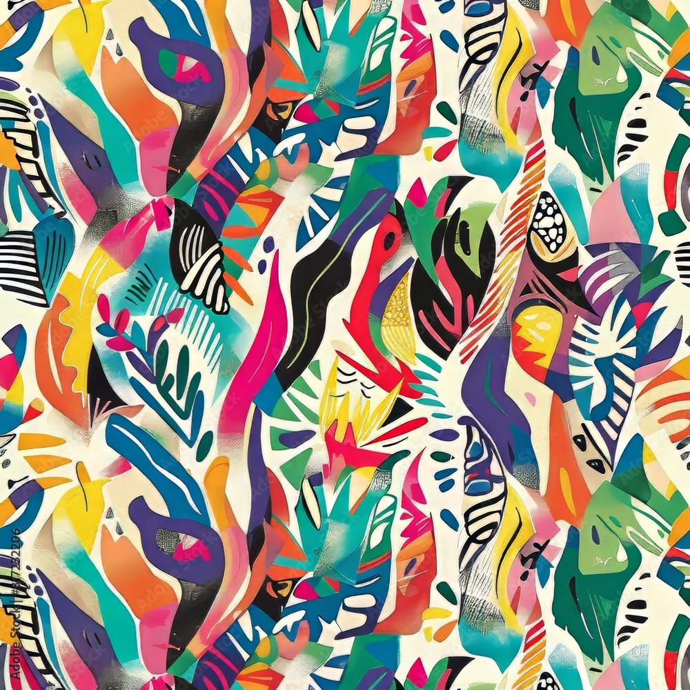 Poster abstract pattern, embracing a contemporary twist with an interplay of vibrant lines