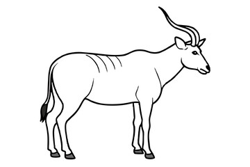 eland vector silhouette illustration