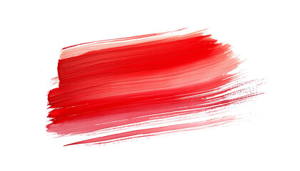Shiny red brush watercolor painting isolated on transparent background. watercolor png