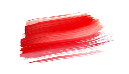 Shiny red brush watercolor painting isolated on transparent background. watercolor png