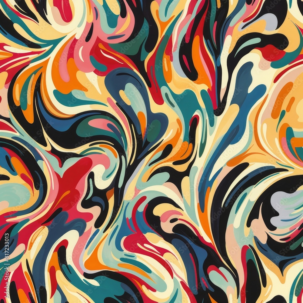Poster abstract pattern that captures the essence of transformation and growth