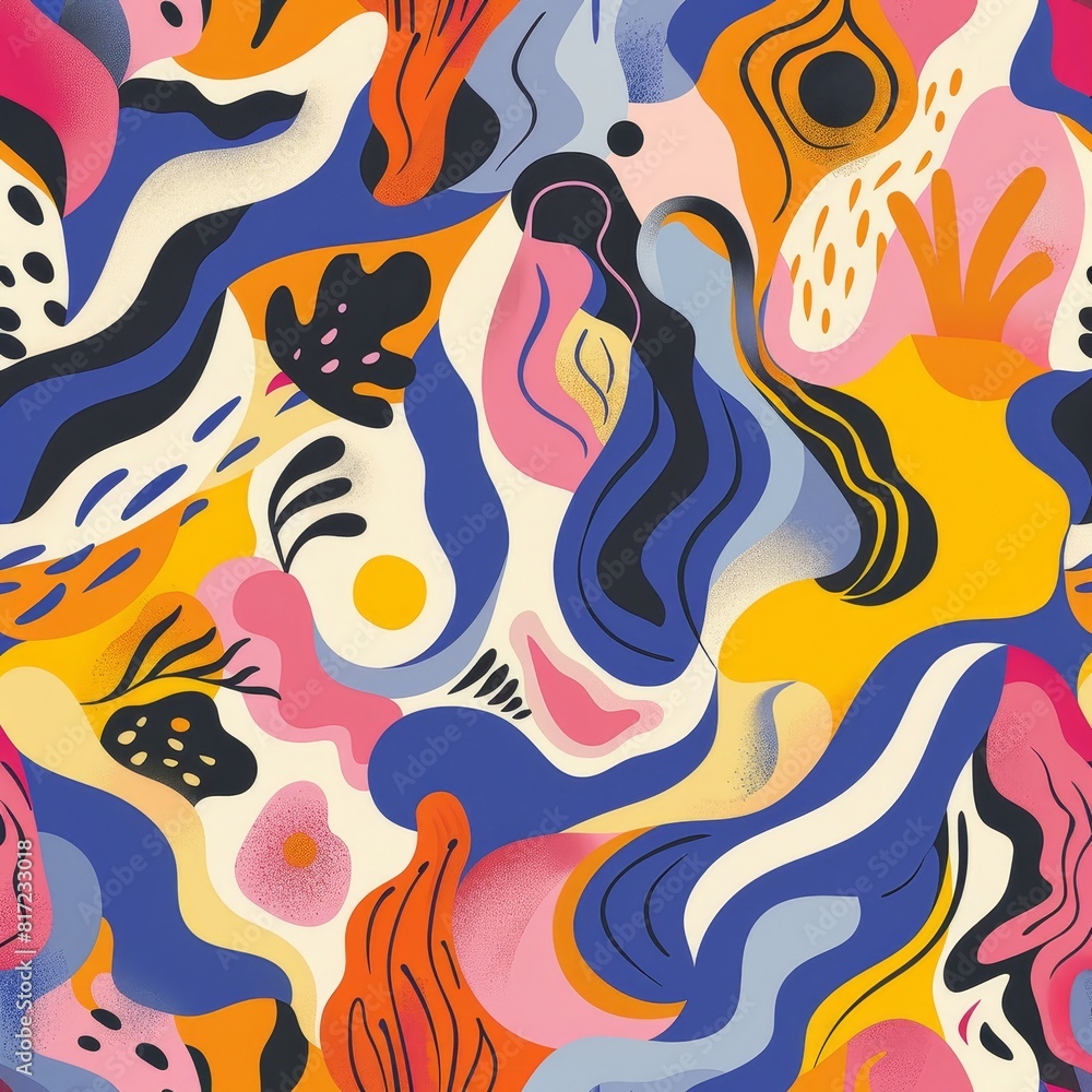 Poster abstract pattern that captures the essence of transformation and growth