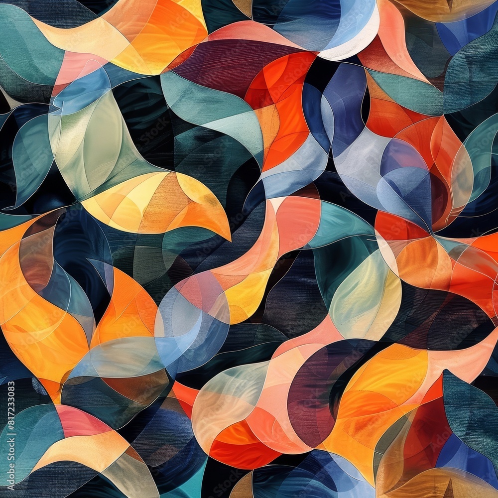 Poster abstract pattern that captures the essence of transformation and growth