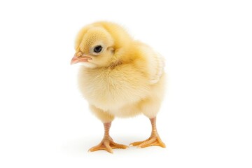 little chick on white background