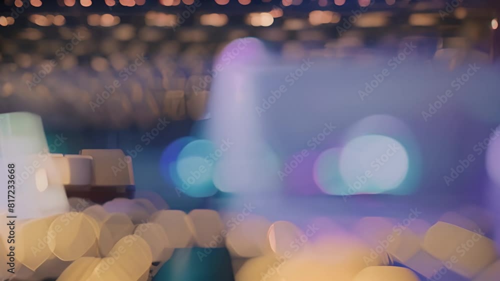 Poster blurry numbers displayed on computer screen generative ai
