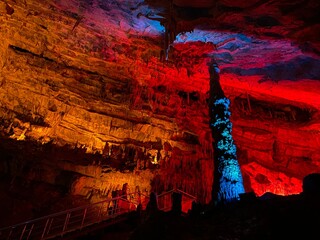 A view from Gokgol Cave in Zonguldak, Turkey