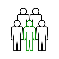 Symbol, ikona ludzi. Plik wektorowy.