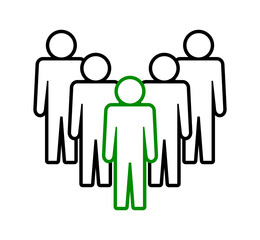 Symbol, ikona ludzi. Plik wektorowy.