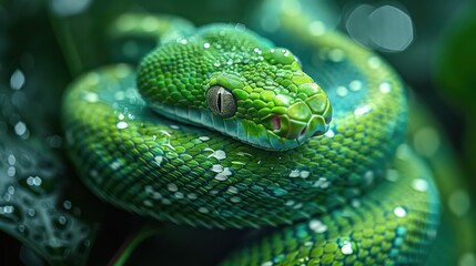 Green snake summer dangers. Generative AI
