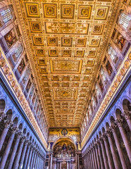 Long Columns Nave Papal Basilica Paul Beyond Walls Rome Italy