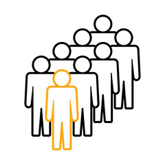 Symbol, ikona ludzi. Plik wektorowy.