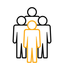 Symbol, ikona ludzi. Plik wektorowy.