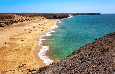 Beach Playa Mujeres, Island Lanzarote, Canary Islands, Spain, Europe.