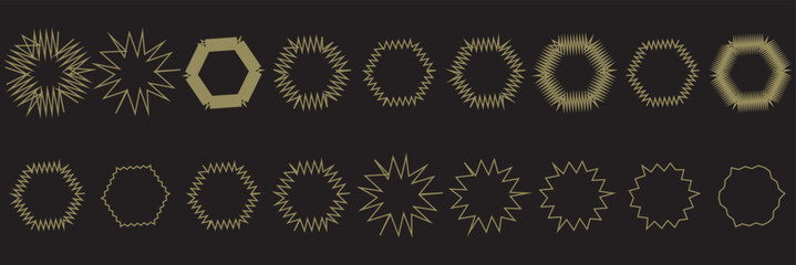 Stars set icons .Shine icons. Christmas vector symbols isolated. Sparkle star icons. drawn shining star. doodle.