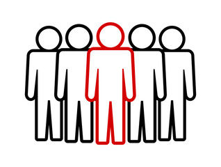 Symbol, ikona ludzi. Plik wektorowy.