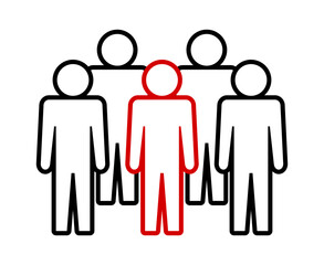 Symbol, ikona ludzi. Plik wektorowy.