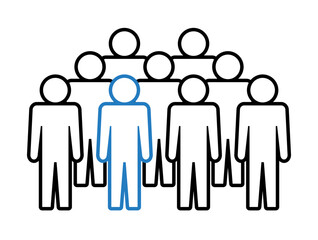 Symbol, ikona ludzi. Plik wektorowy.