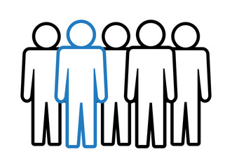 Symbol, ikona ludzi. Plik wektorowy.