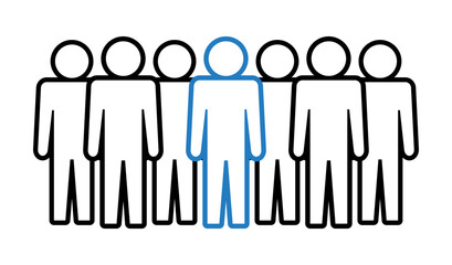 Symbol, ikona ludzi. Plik wektorowy.