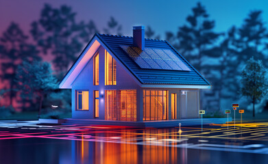 Smart Home: Modern Minimalist Energy Efficiency Integration