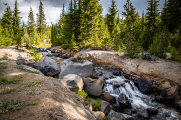 Cascading Stream on the Broken Top Trail, Three Sisters Wilderness, Oregon