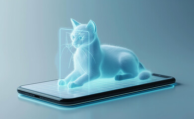 Futuristic Phone: Interactive Holographic Pet Companion