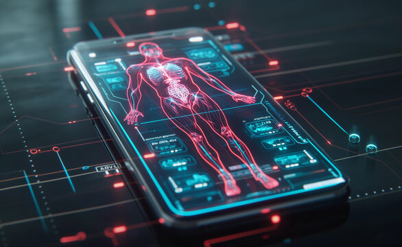 Holographic Health Monitor Smartphone Concept - Powered by Adobe