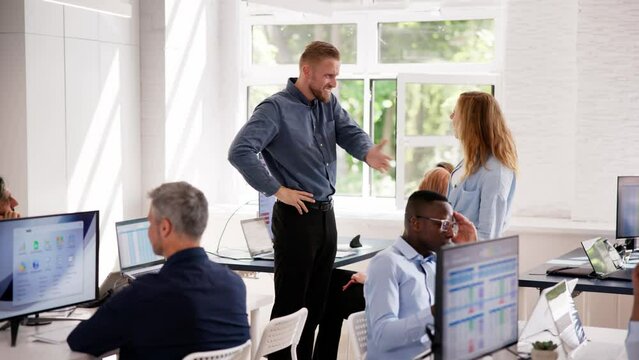 Angry Office Business Meeting Argument. People Arguing