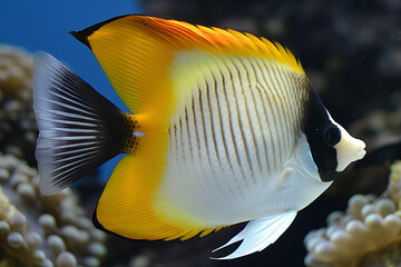 Tropical fish swimming on a coral reef