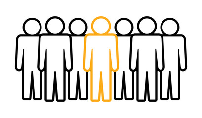 Symbol, ikona ludzi. Plik wektorowy.