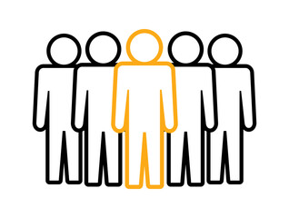 Symbol, ikona ludzi. Plik wektorowy.