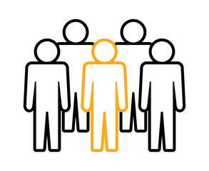 Symbol, ikona ludzi. Plik wektorowy.