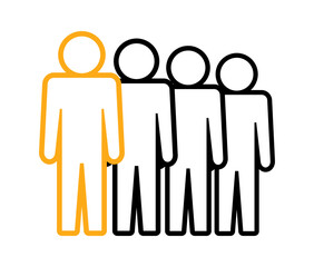 Symbol, ikona ludzi. Plik wektorowy.