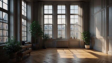 Obraz premium Beautiful living room with flowers