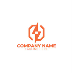 energy charge solar energy solution logo design template with sun, electricity 
