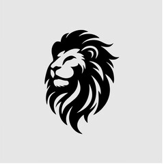 vector lion head logo design