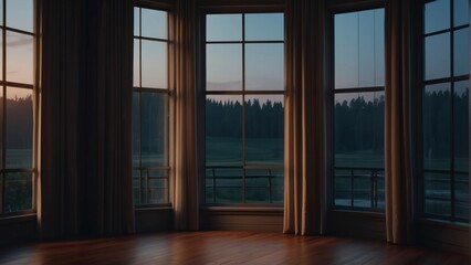 Romantic evening in a minimalist apartment