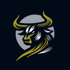 bull logo design vector