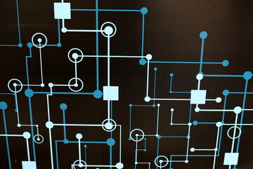 Architectural details close up. Abstract geometric background.