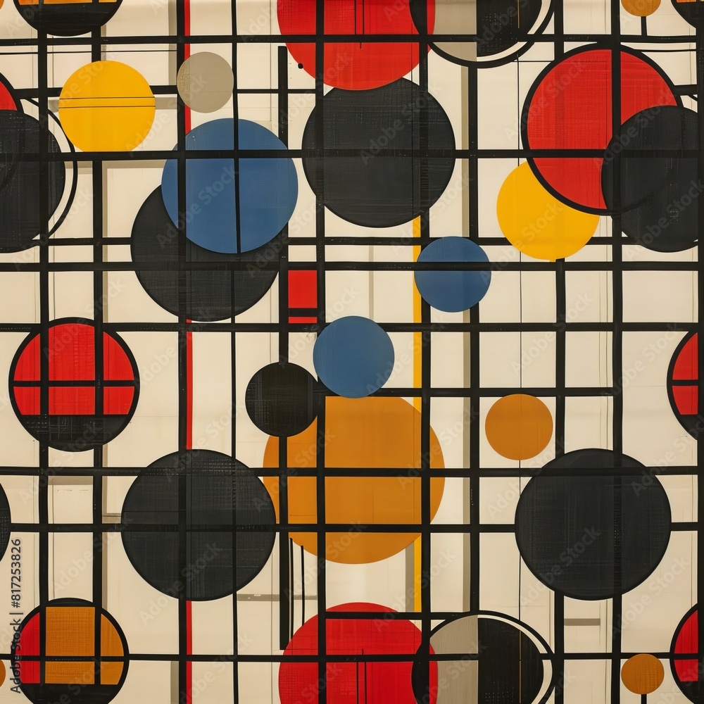 Poster abstract pattern, channeling the essence of constructivist style
