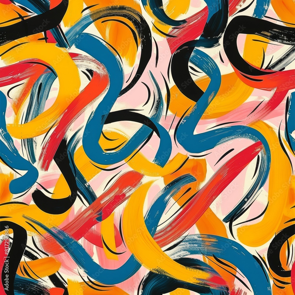 Poster abstract pattern, crafted with expressionist strokes that radiate dynamic energy