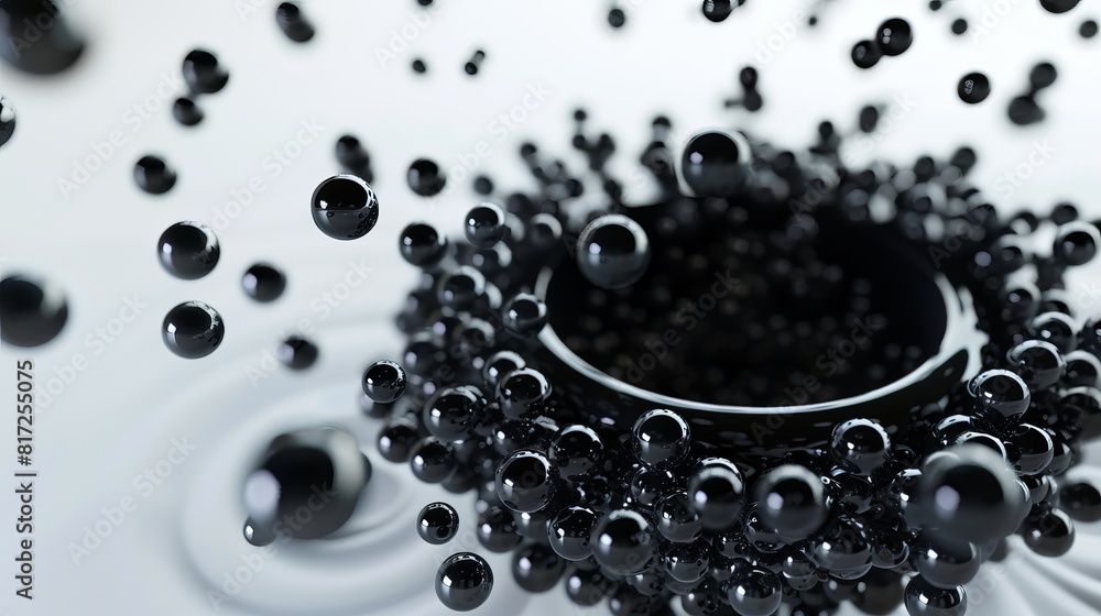 Poster description of magnetic particles within ferrofluids, colloidal liquids composed of nanoscale ferrom