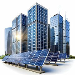 Fototapeta premium solar panels isolated on a transparent background