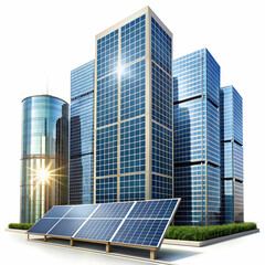 Fototapeta premium solar panels isolated on a transparent background