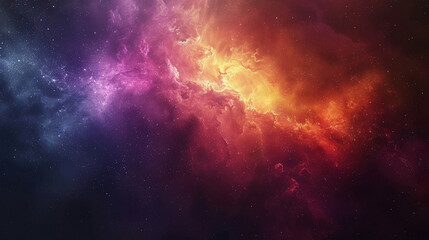 Naklejka premium Breathtaking Landscape Photo of a Colorful Space Nebula Capturing the Vibrant Beauty and Wonders of the Cosmos