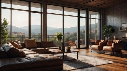 Beautiful classic living room in a minimalist view