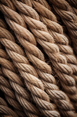 Fototapeta premium Close up of a rope. Ship equipment.