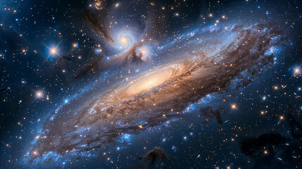 Stunning Landscape Photo of a Majestic Galaxy Capturing the Awe-Inspiring Beauty and Vast Wonders of the Cosmos in Vivid Detail