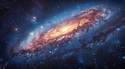Stunning Landscape Photo of a Majestic Galaxy Capturing the Awe-Inspiring Beauty and Vast Wonders of the Cosmos in Vivid Detail